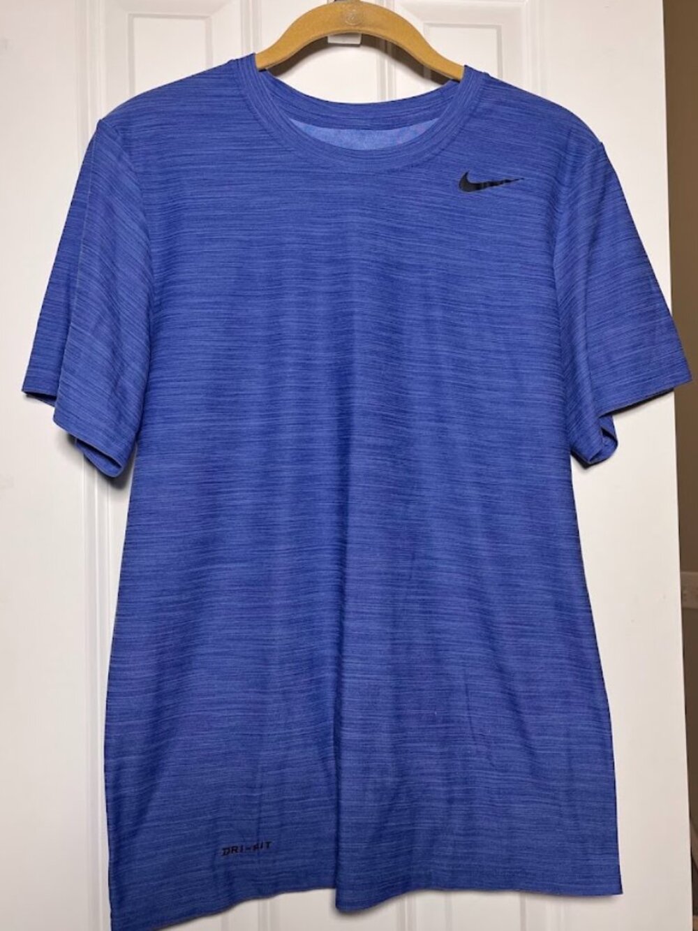 Nike Dri-FIT Heather Cobalt Royal Blue Short Sleeve Athletic Workout T-Shirt S